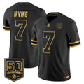 Men's Tampa Bay Buccaneers Throwback 50th Season Patch Gold Vapor Limited Jersey - All Stitched