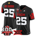 Men's Texas Tech Red Raiders 2025 Vapor Limited Jersey - 100th Anniversary Patch - All Stitched