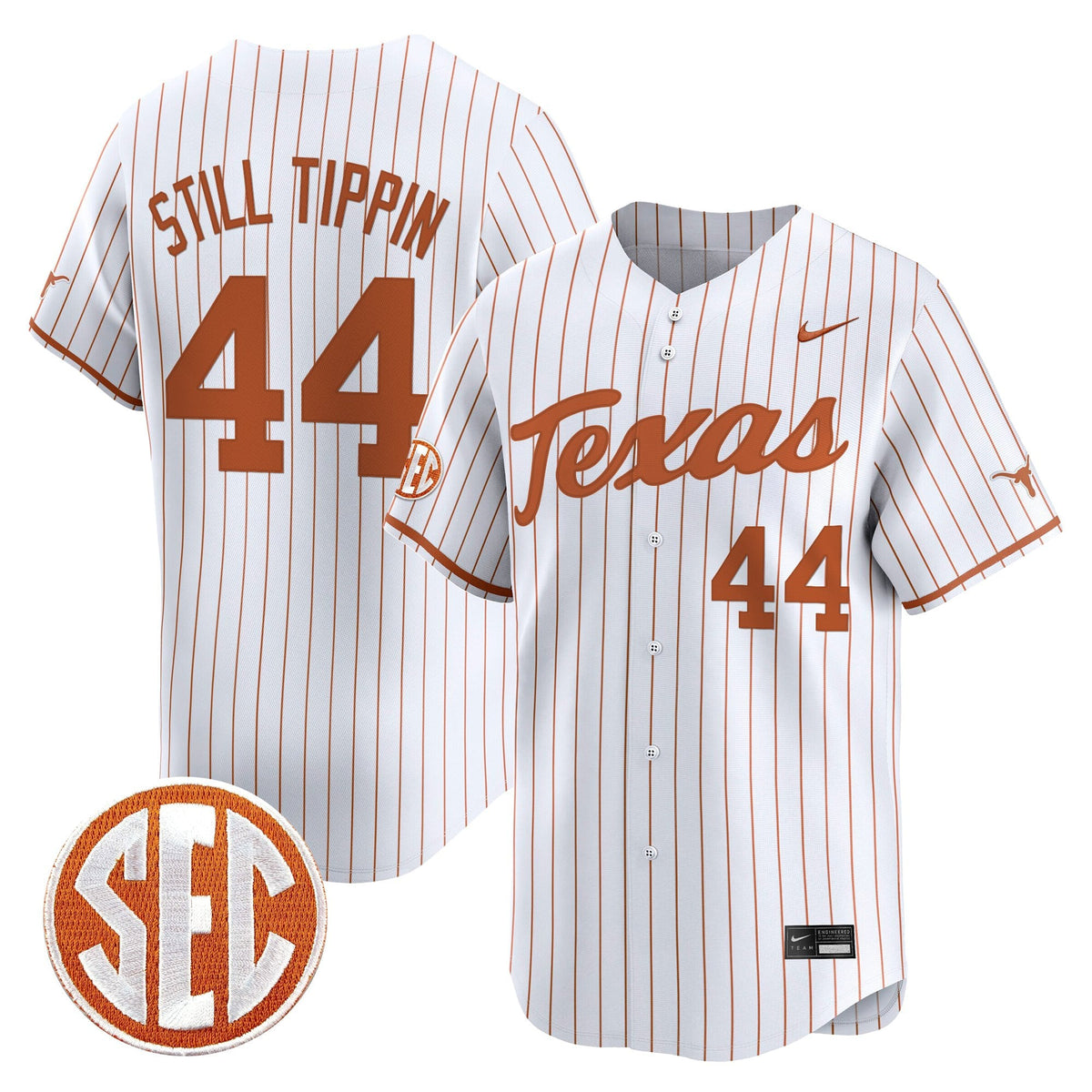 Men's Texas Longhorns 2025 Vapor Baseball Jersey - All Stitched