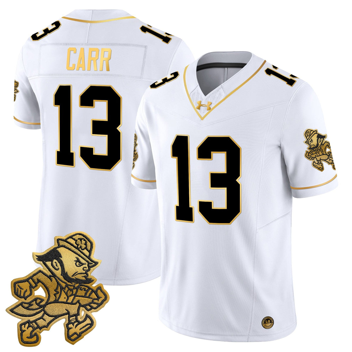 Men's Notre Dame Fighting Irish 2025 'Gridiron Leprechaun Edition' Gold Vapor Limited Jersey – All Stitched