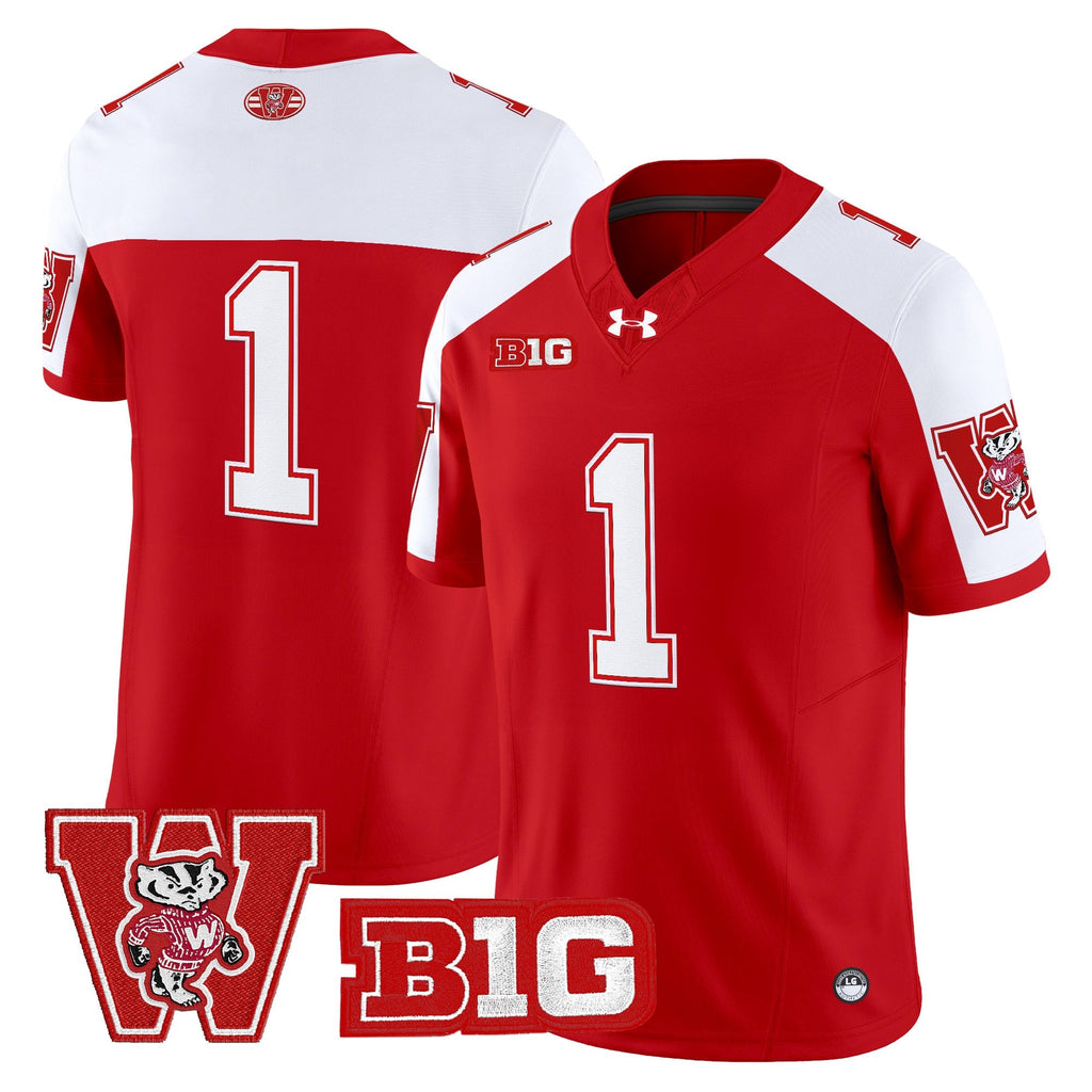 Men's Wisconsin Badgers Throwback Vapor Limited Jersey - All Stitched