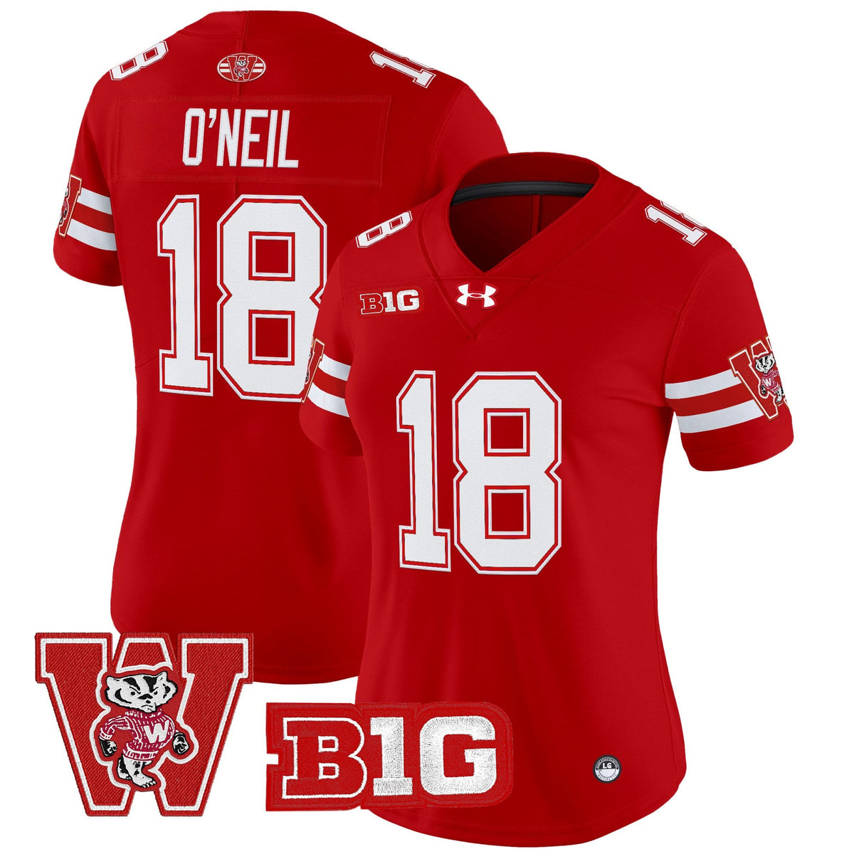 Women's Wisconsin Badgers Throwback Vapor Limited Jersey - All Stitched