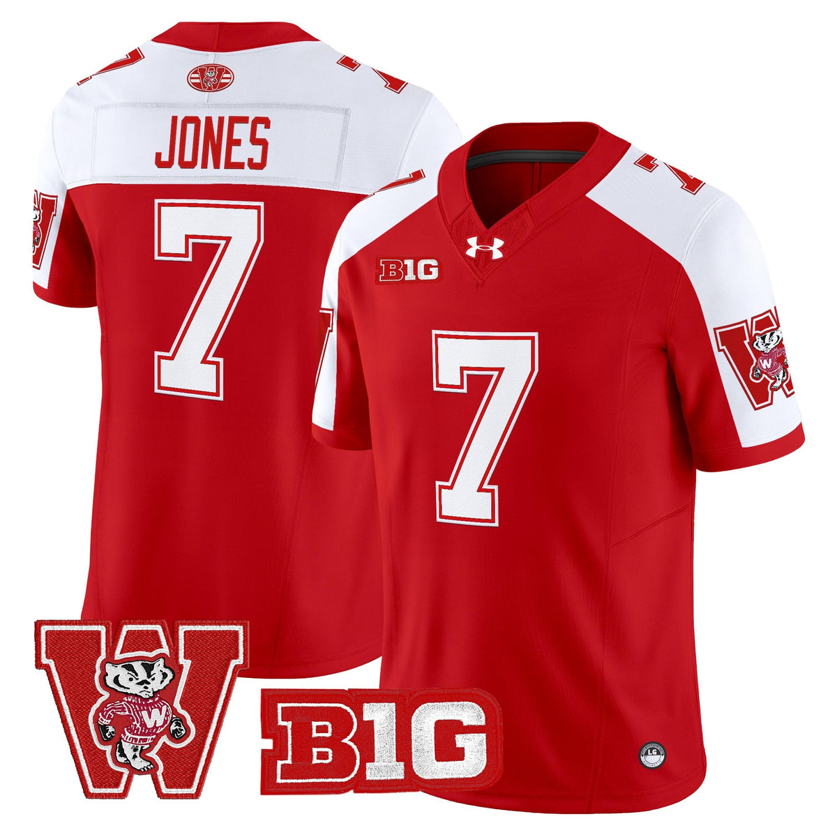 Men's Wisconsin Badgers Throwback Vapor Limited Jersey - All Stitched