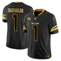 Men's Miami Dolphins 2025 "Rivalries" Gold Vapor Limited Jersey - All Stitched