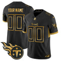Tennessee Titans 2025 Gold Vapor Limited Custom Jersey - All Stitched