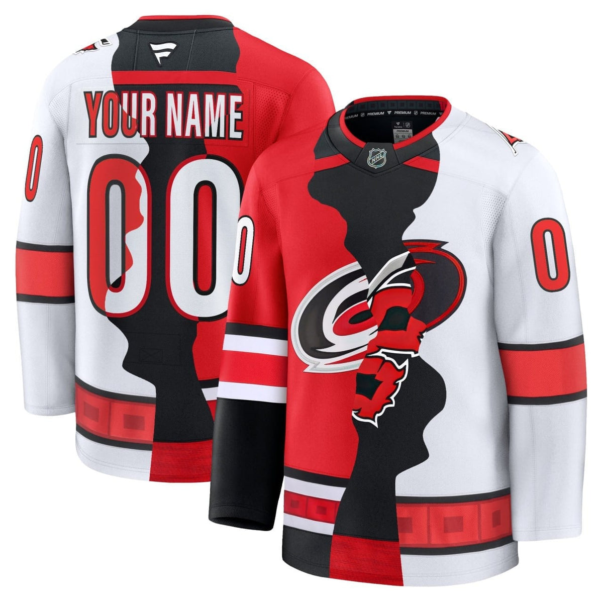 Carolina Hurricanes Split Custom Jersey - All Stitched