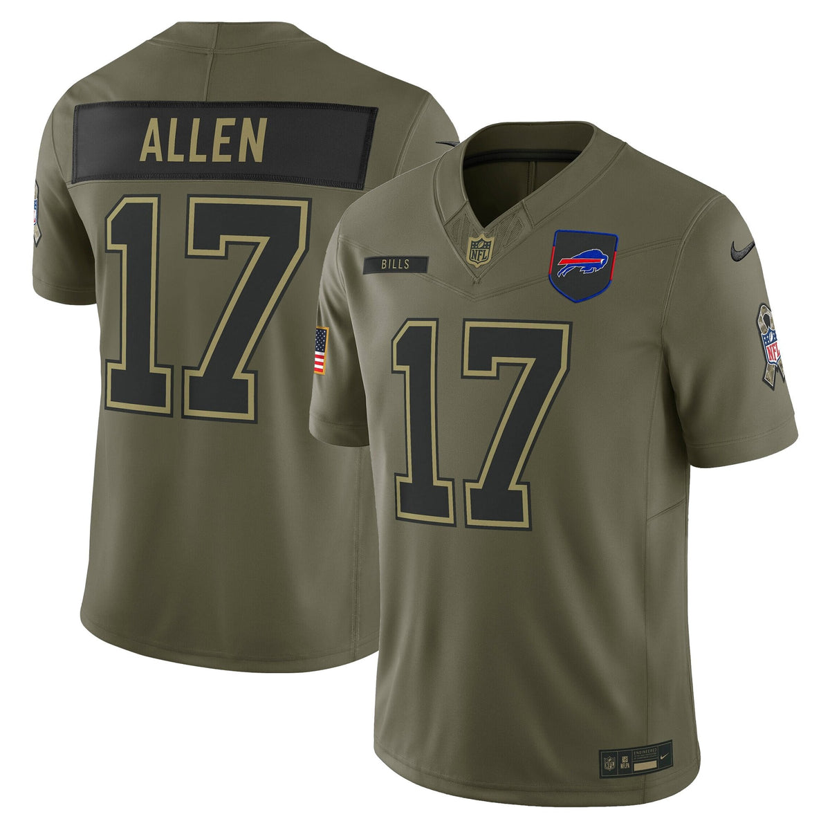 Men's Buffalo Bills 2025 Salute to Service Vapor Limited Jersey - All Stitched