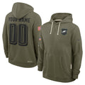 Philadelphia Eagles 2025 Salute to Service Custom Pullover Hoodie - All Stitched
