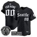 Seattle Mariners 'Gothic Edition' Vapor Premier Limited Custom Jersey - Ken Griffey Jr. Patch - All Stitched