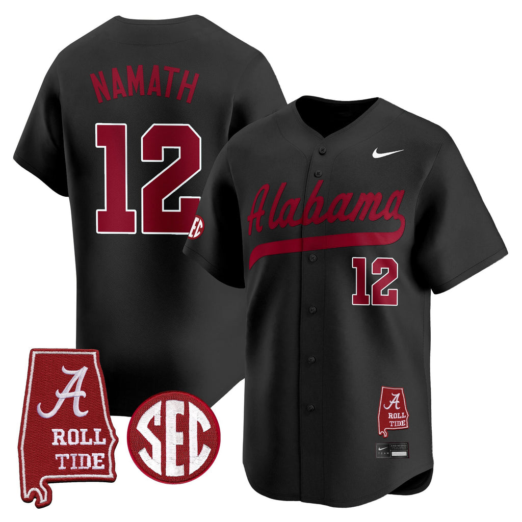 Men's Alabama Crimson Tide 2025 Vapor Baseball Jersey - Alabama Map - All Stitched