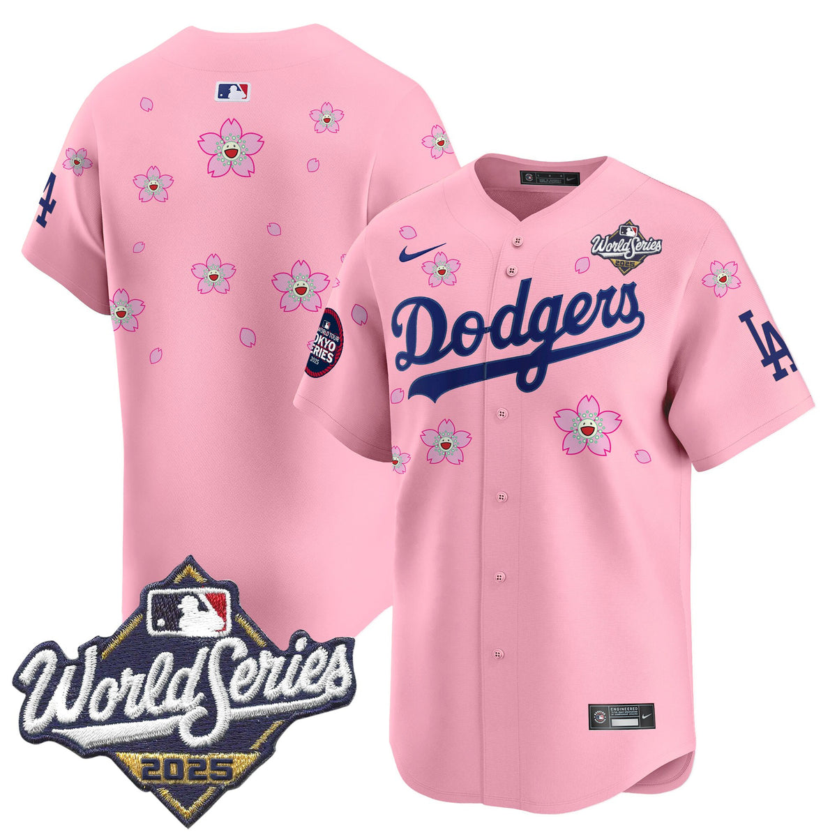 Men's Dodgers 2025 World Series x Tokyo Series Vapor Premier Limited Jersey V2 - Stitched