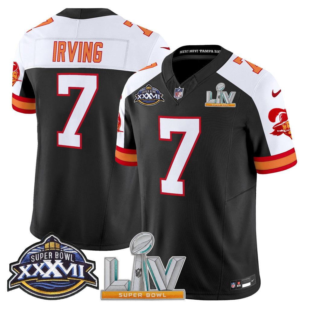 Men's Tampa Bay Buccaneers Super Bowl XXXVII & Super Bowl LV Patch Throwback Vapor Limited Jersey - All Stitched