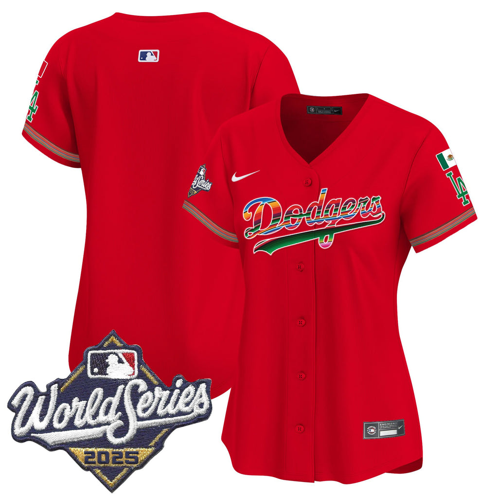 Women's Dodgers Mexico 2025 World Series Vapor Premier Limited Jersey - All Stitched