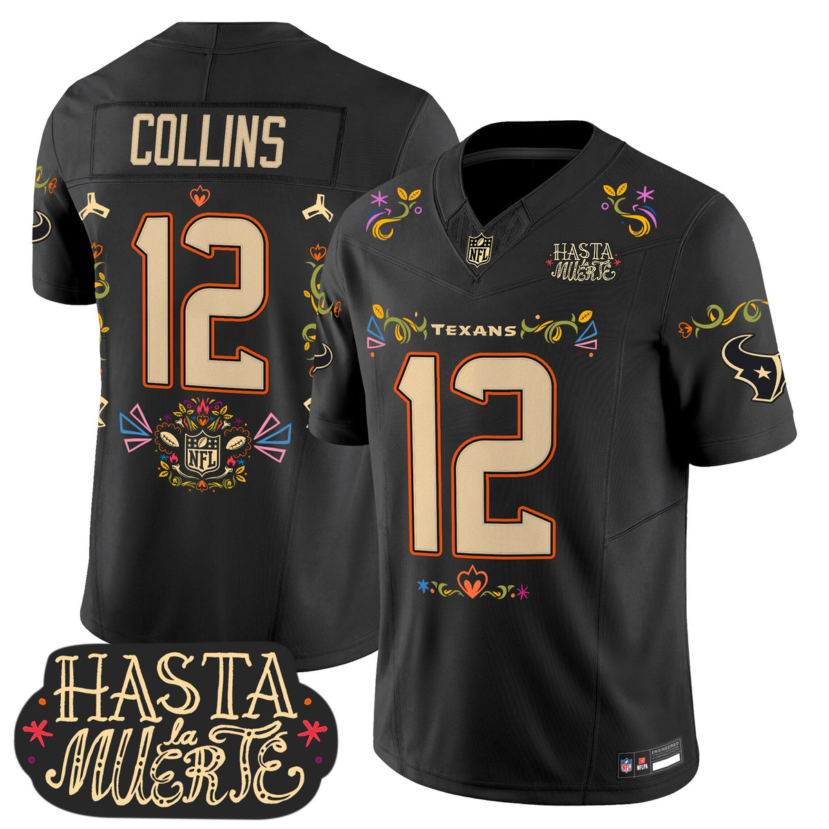 Houston Texans Mexico 'Hasta la Muerte Edition' Vapor Limited Jersey - All Printed