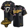 Men's Dodgers 2025 World Series Champions x Tokyo Series Gold Trim Vapor Premier Limited Jersey - Stitched
