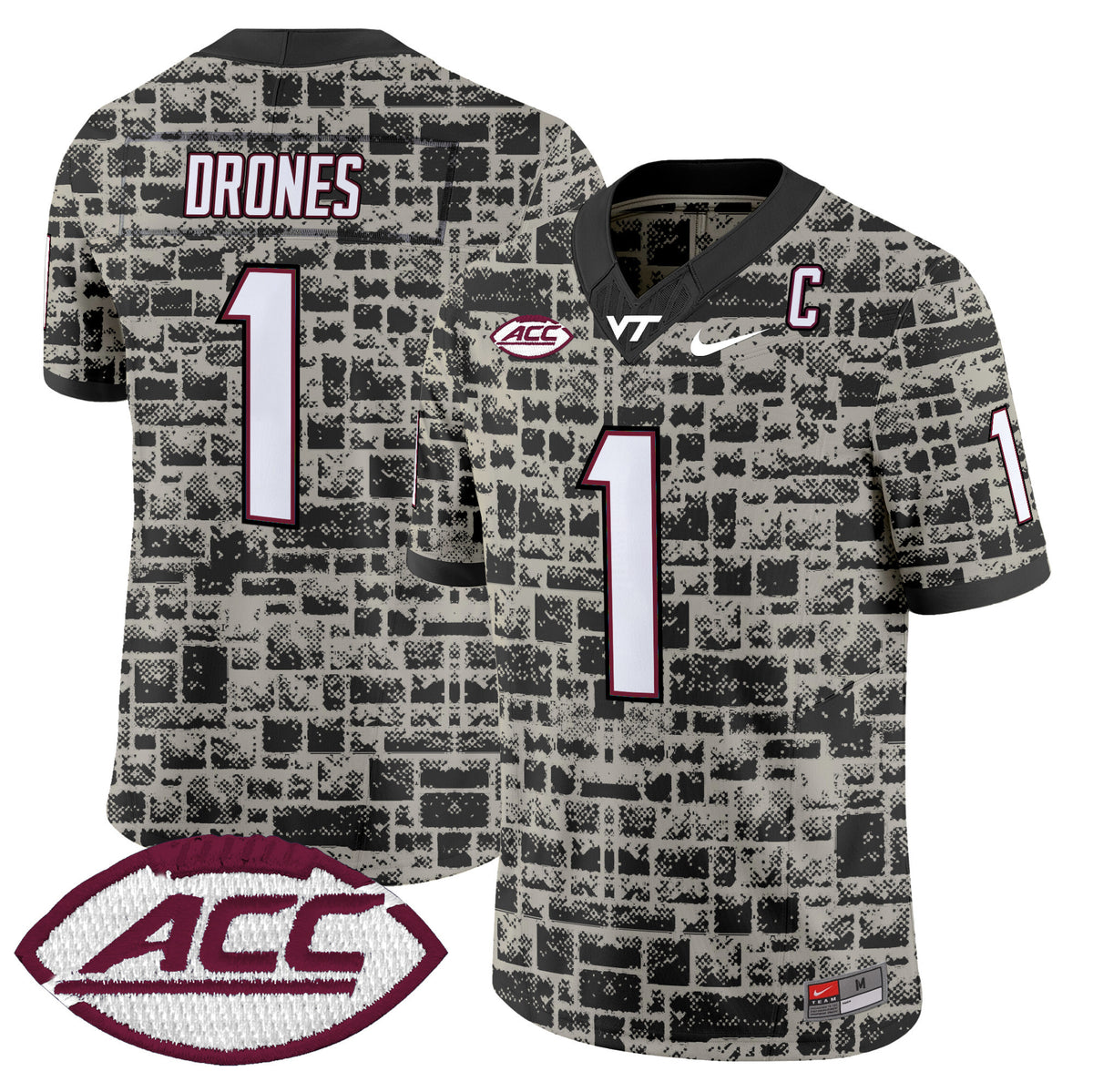 Virginia Tech Hokies 2025 Stone Vapor Limited Jersey - Stitched