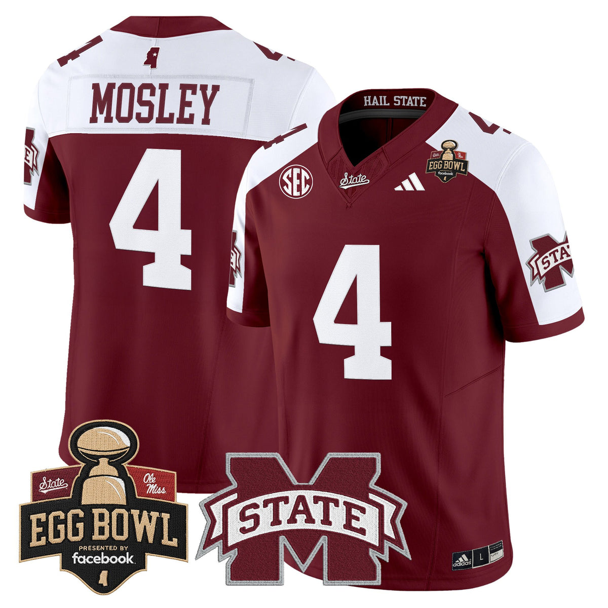 Men's Mississippi State Bulldogs 2025 Egg Bowl Vapor Limited Jersey - All Stitched
