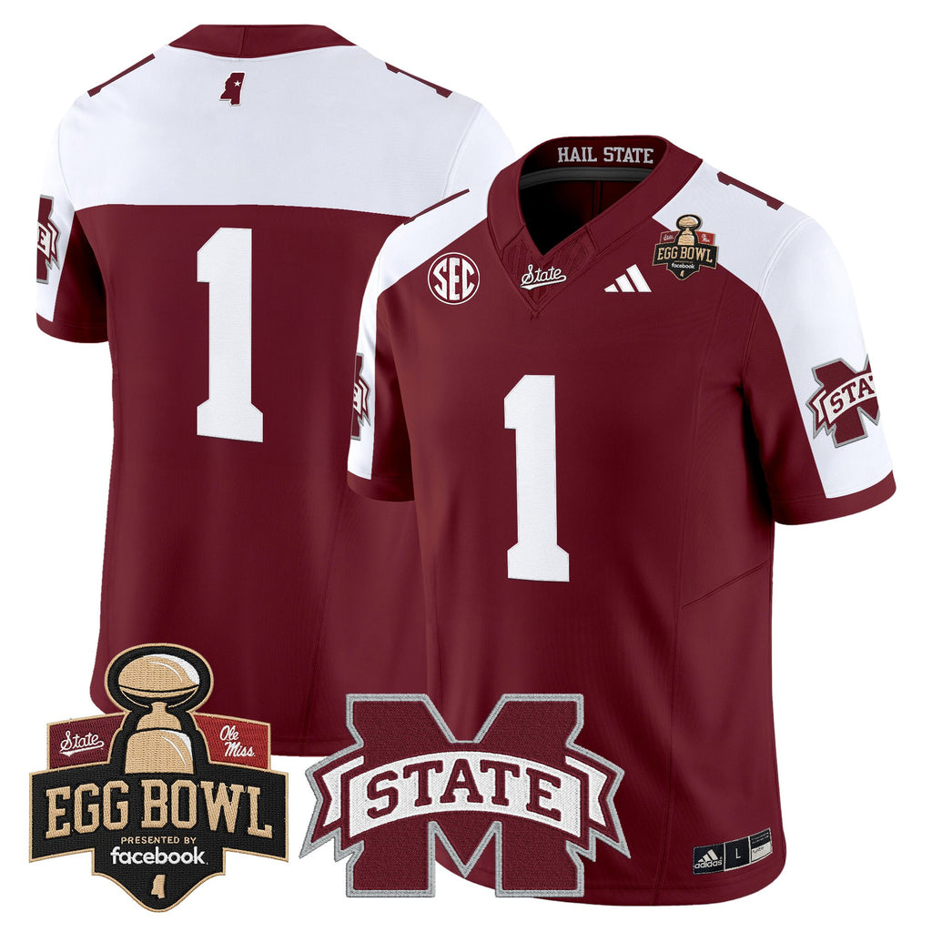 Men's Mississippi State Bulldogs 2025 Egg Bowl Vapor Limited Jersey - All Stitched
