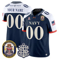 Navy Midshipmen 250th Anniversary Vapor Limited Custom Jersey - USS Constitution Patch - Stitched