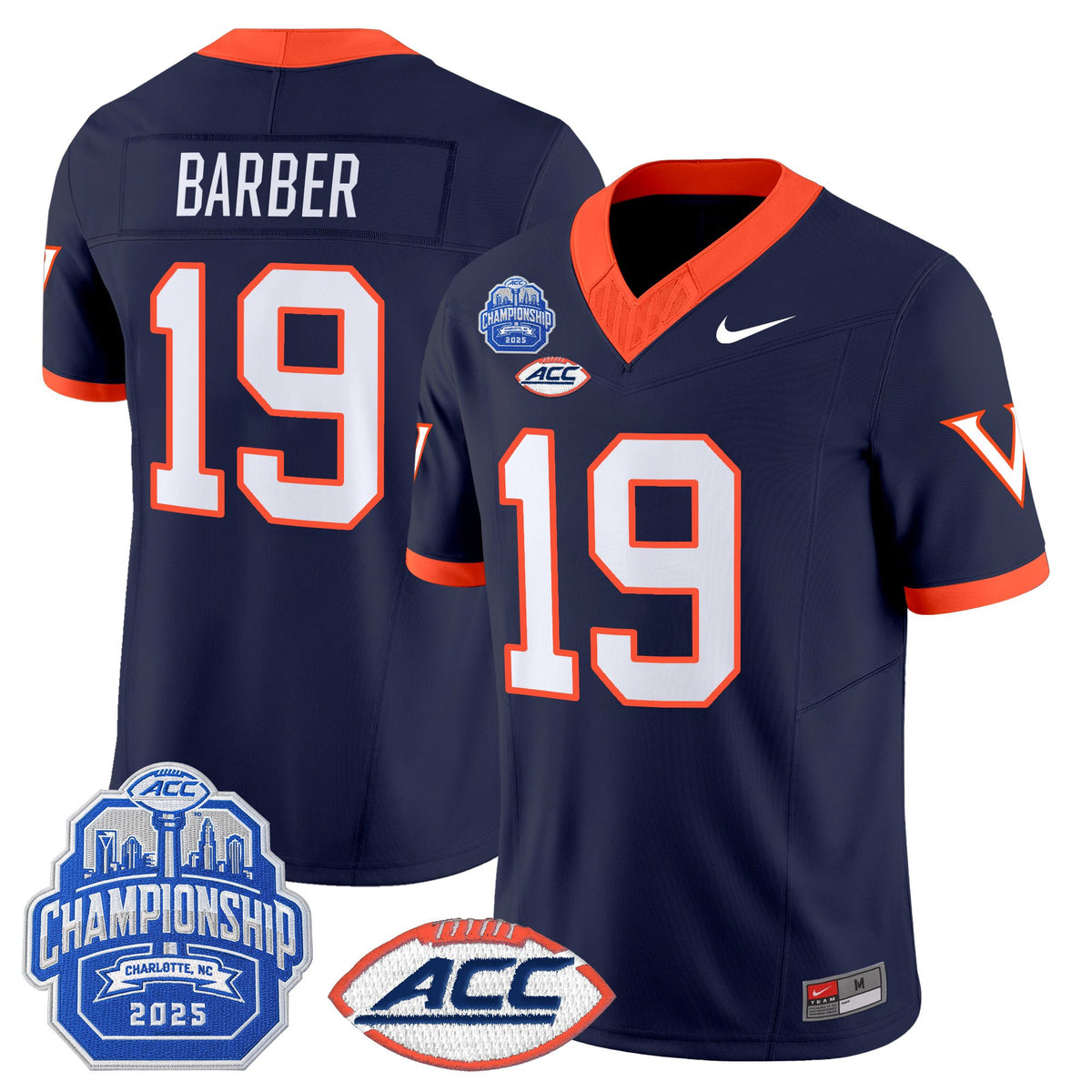 Men's Virginia Cavaliers 2025 ACC Championship Vapor Limited Jersey - All Stitched