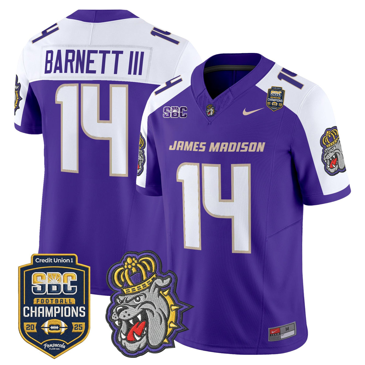 Men's James Madison Dukes 2025 SBC Champions Vapor Limited Jersey - All Stitched