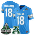 Men's Tulane Green Wave 'City Edition' Vapor Limited Jersey - 2025 AAC Champions Patch - All Stitched
