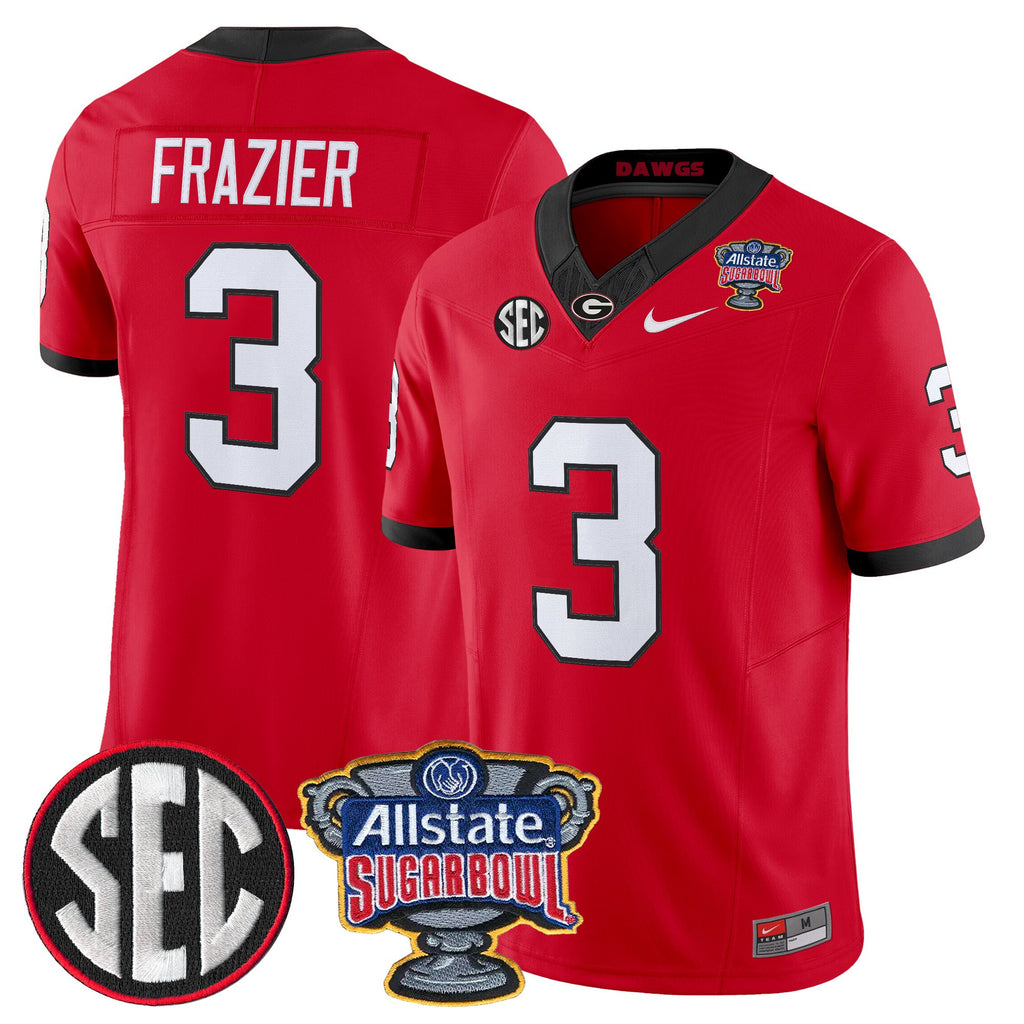 Men's Georgia Bulldogs Sugar Bowl Patch Vapor Limited Jersey - All Stitched