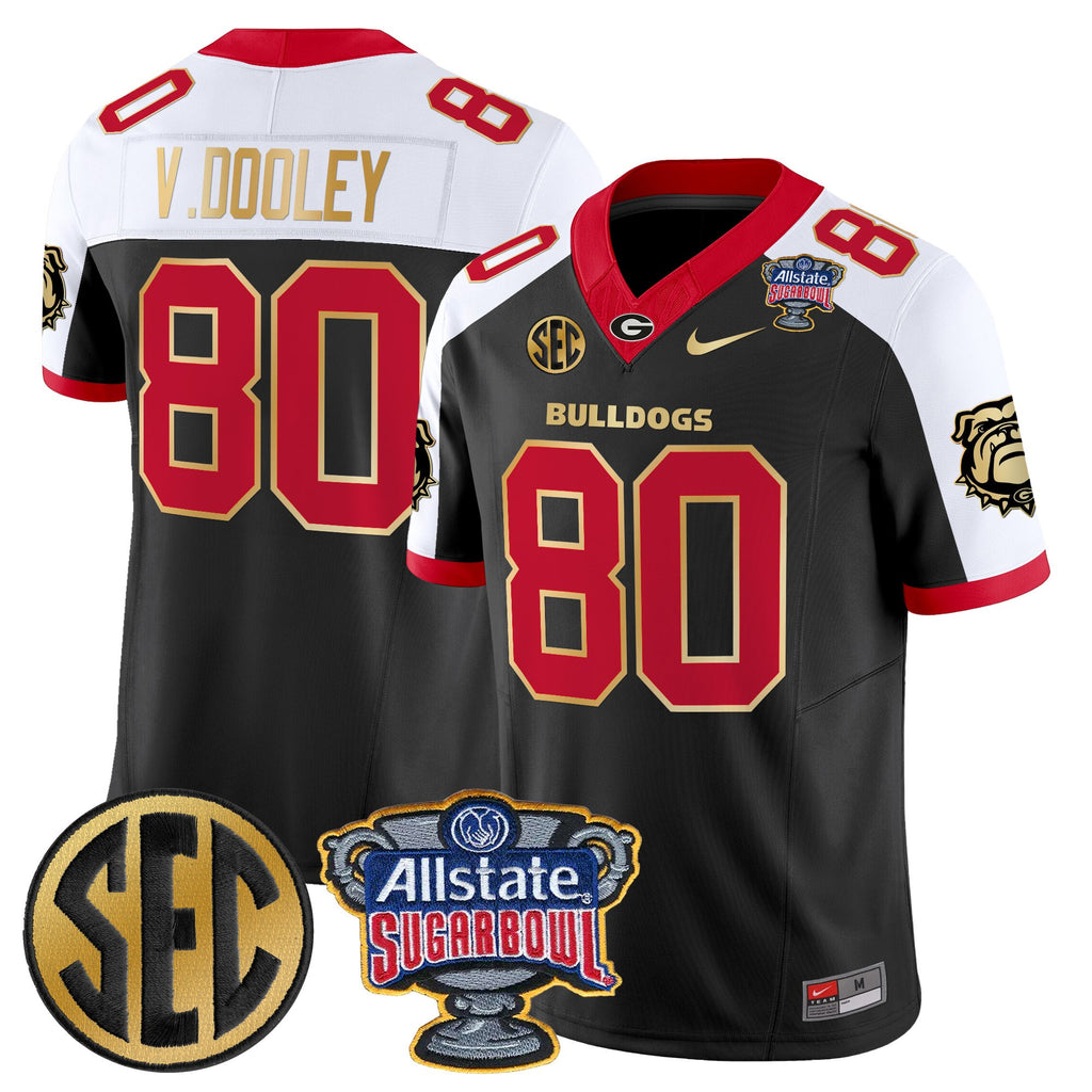 Men's Georgia Bulldogs Sugar Bowl Patch Vapor Limited Jersey - All Stitched