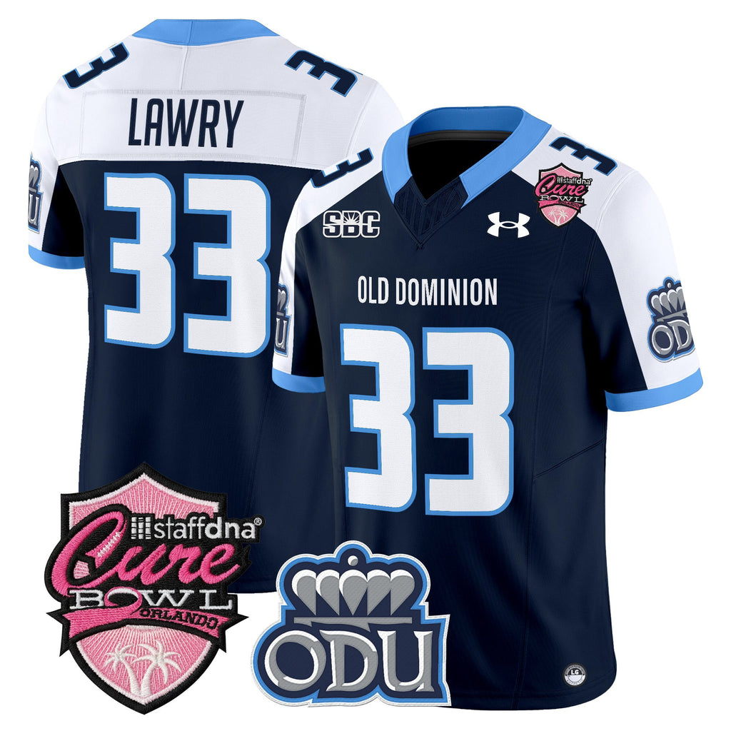 Men's Old Dominion Monarchs 2025 Cure Bowl Vapor Limited Jersey - All Stitched