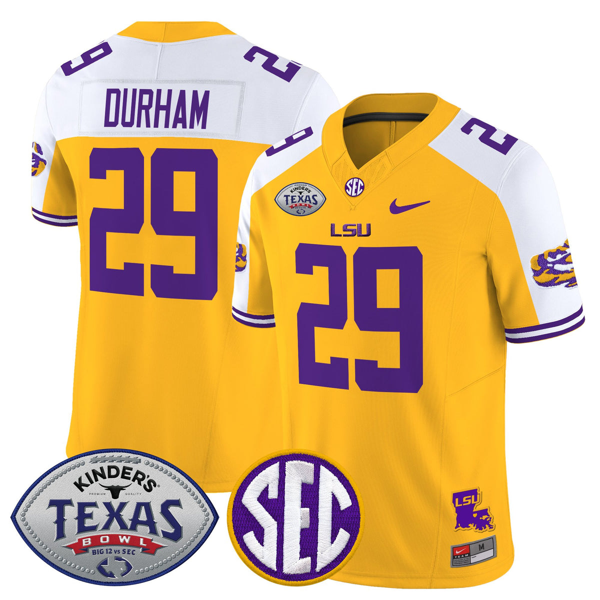 Men's LSU Tigers 2025 Texas Bowl Vapor Limited Jersey - All Stitched