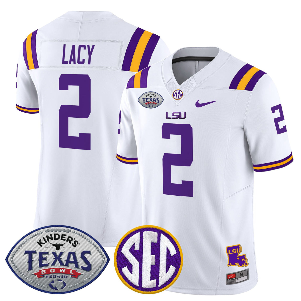 Men's LSU Tigers 2025 Texas Bowl Vapor Limited Jersey - All Stitched