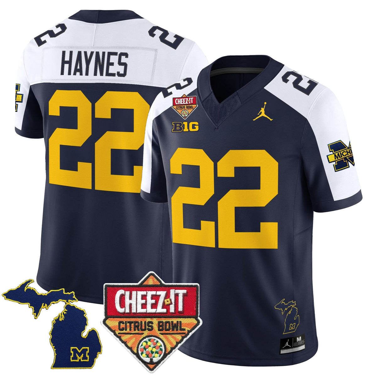 Men's Michigan Wolverines 2025 Cheez-It Citrus Bowl Vapor Limited Jersey - All Stitched
