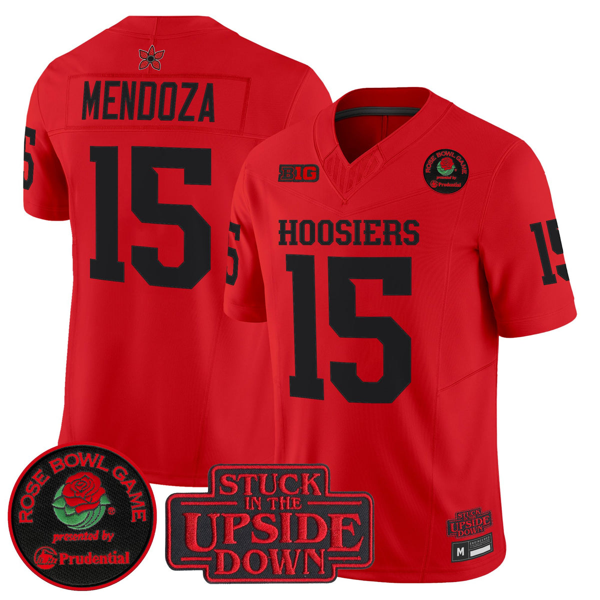Men's Indiana Hoosiers 'Stranger Things Edition' Vapor Limited Jersey - 2025 Rose Bowl Patch - All Stitched