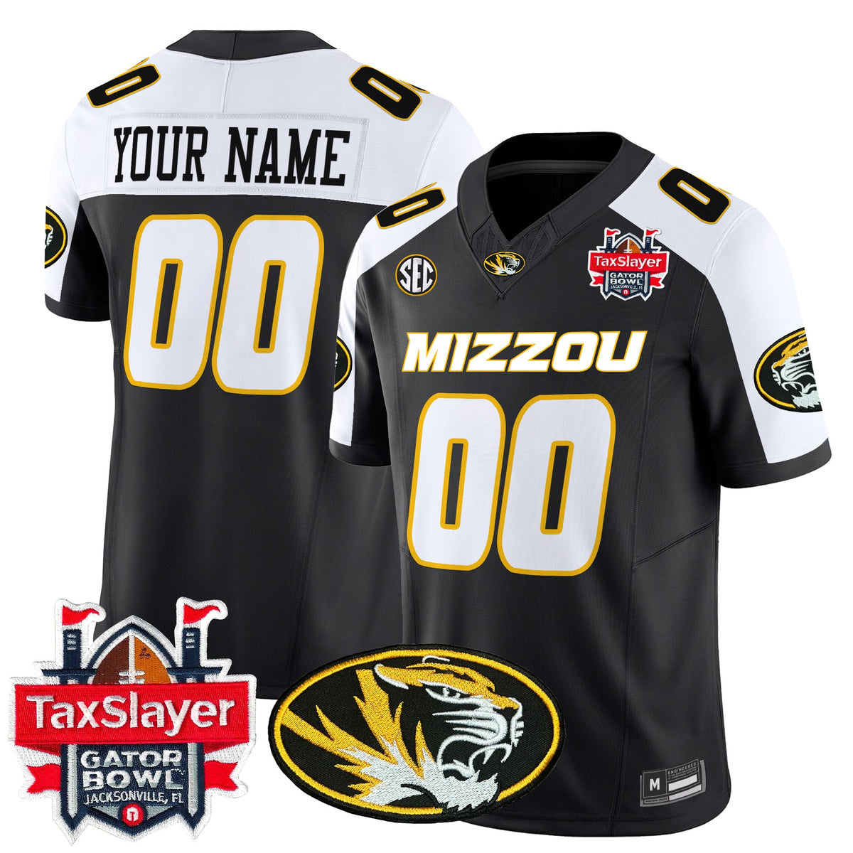 Missouri Tigers 2025 Gator Bowl Vapor Limited Custom Jersey - All Stitched
