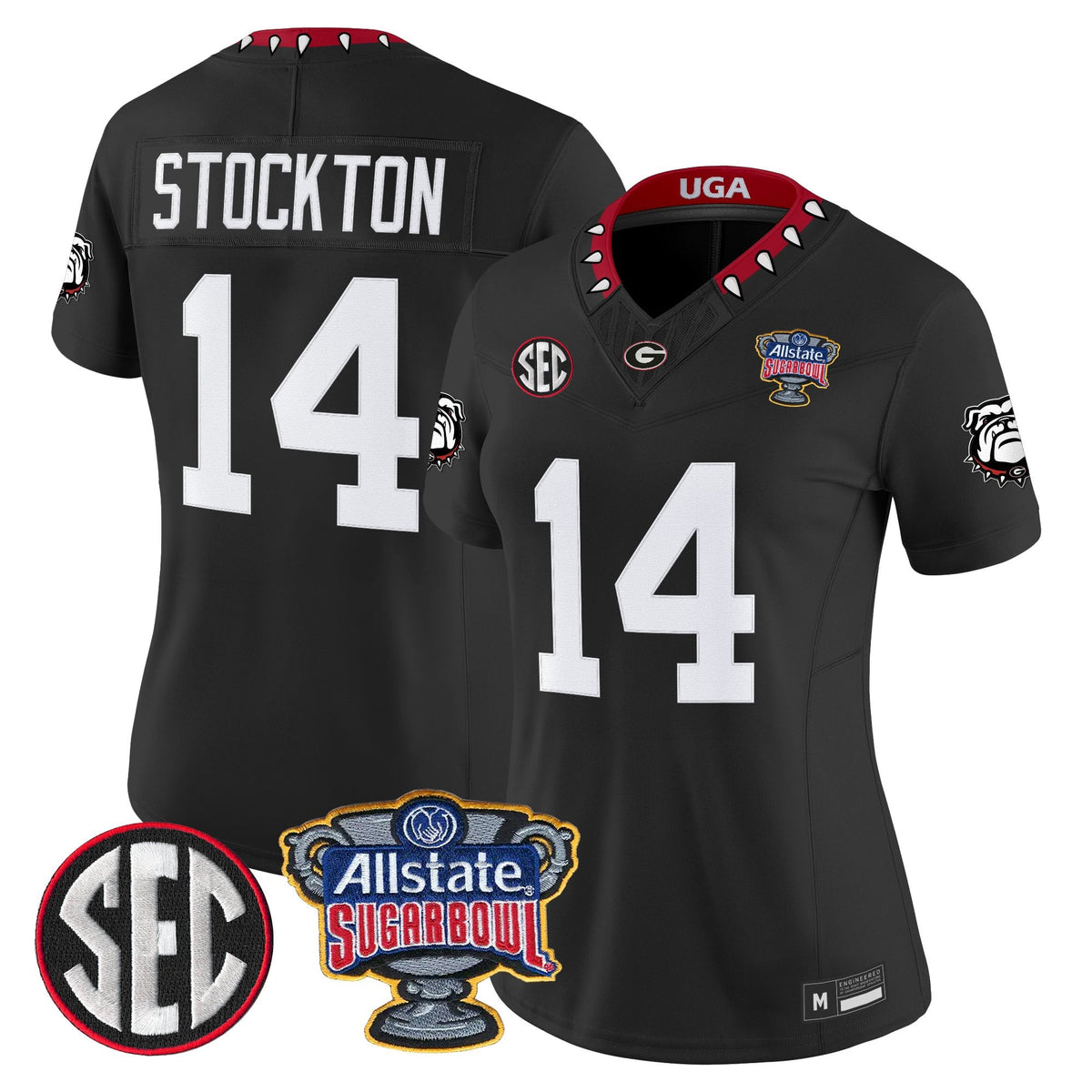 Women's Georgia Bulldogs Sugar Bowl Patch Vapor Limited Jersey - All Stitched