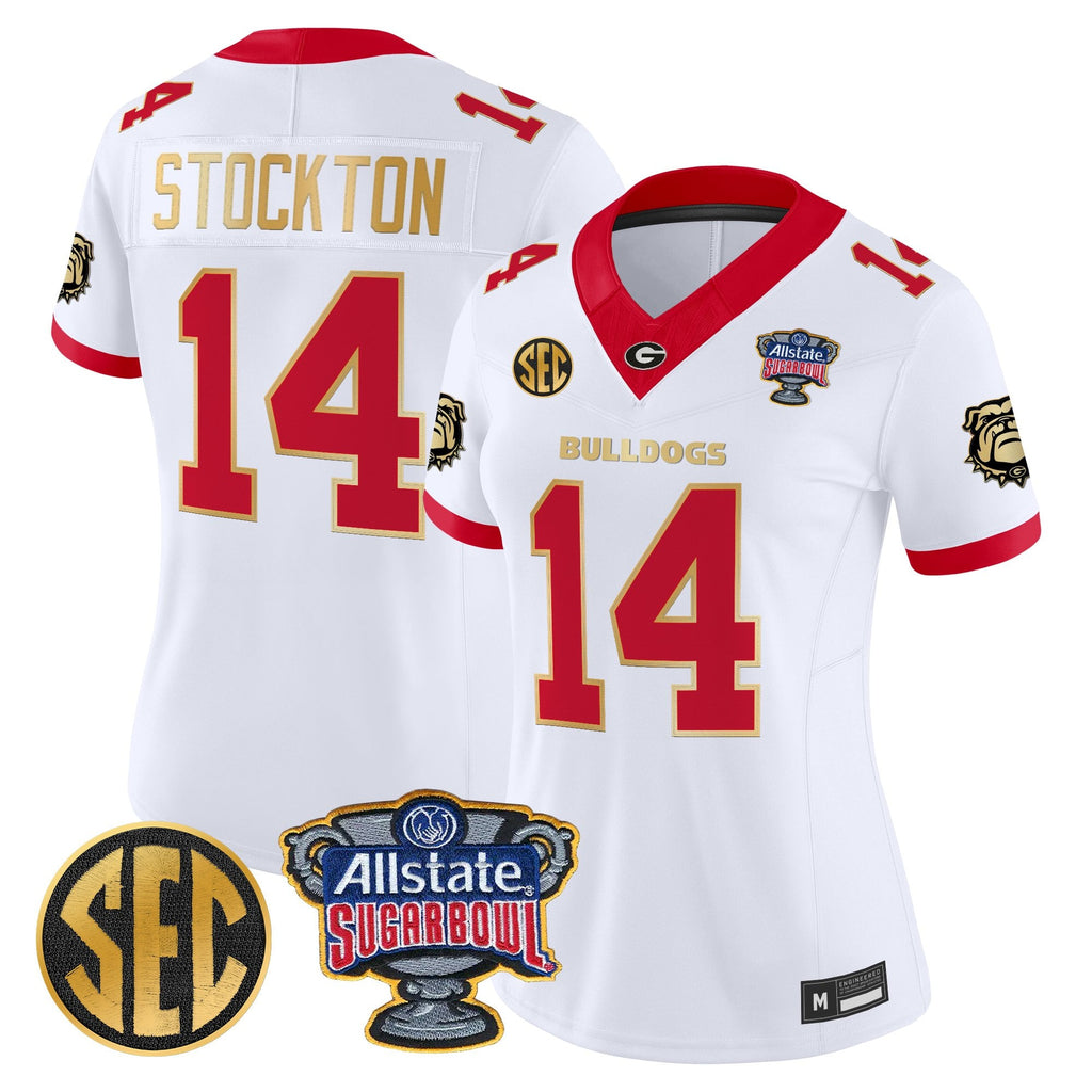 Women's Georgia Bulldogs Sugar Bowl Patch Vapor Limited Jersey - All Stitched