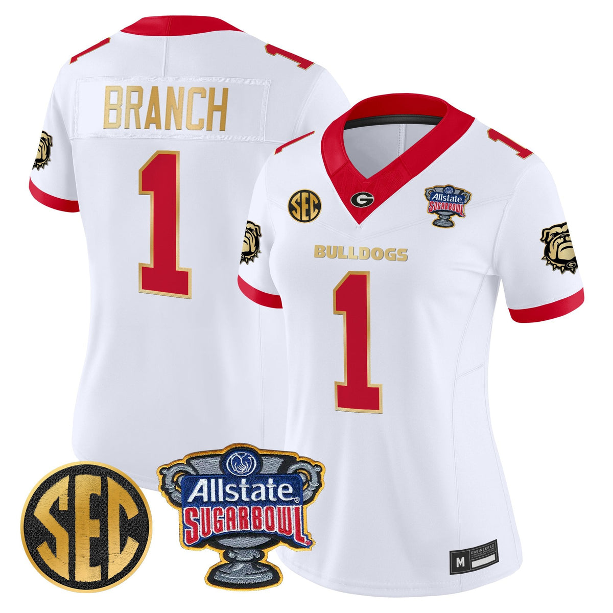 Women's Georgia Bulldogs Sugar Bowl Patch Vapor Limited Jersey - All Stitched