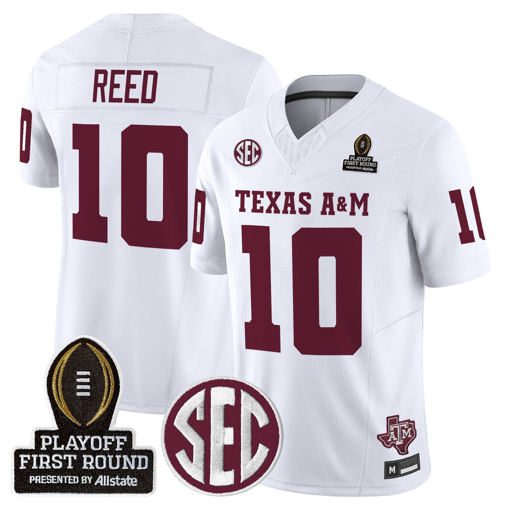 Men's Texas A&M Aggies 2025 Playoff First Round Vapor Limited Jersey - All Stitched