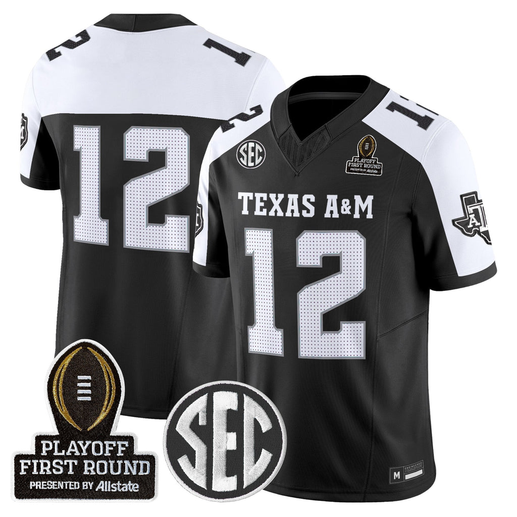 Men's Texas A&M Aggies 2025 Playoff First Round Vapor Limited Jersey - All Stitched