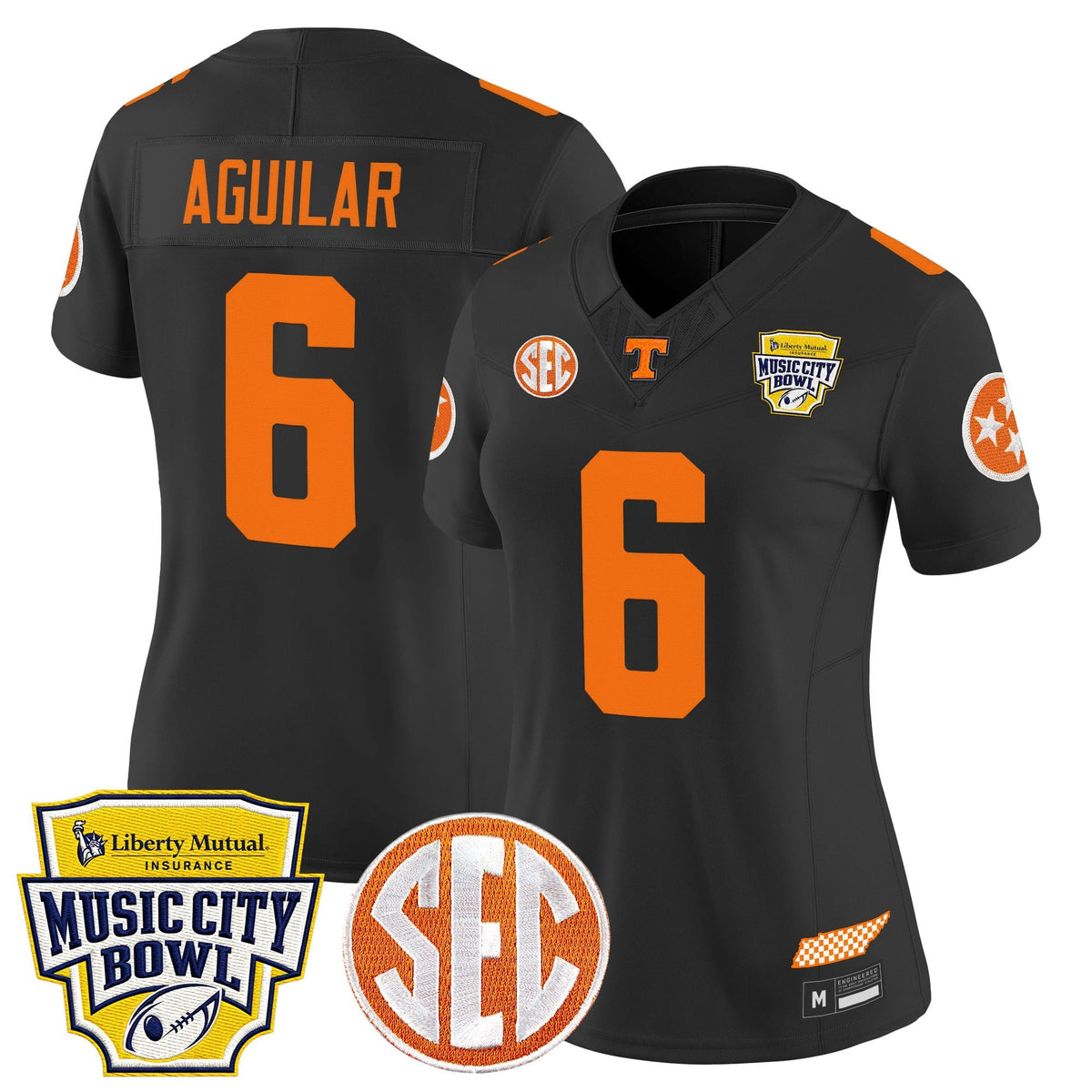 Women's Tennessee Volunteers 2025 Music City Bowl Vapor Limited Jersey - All Stitched