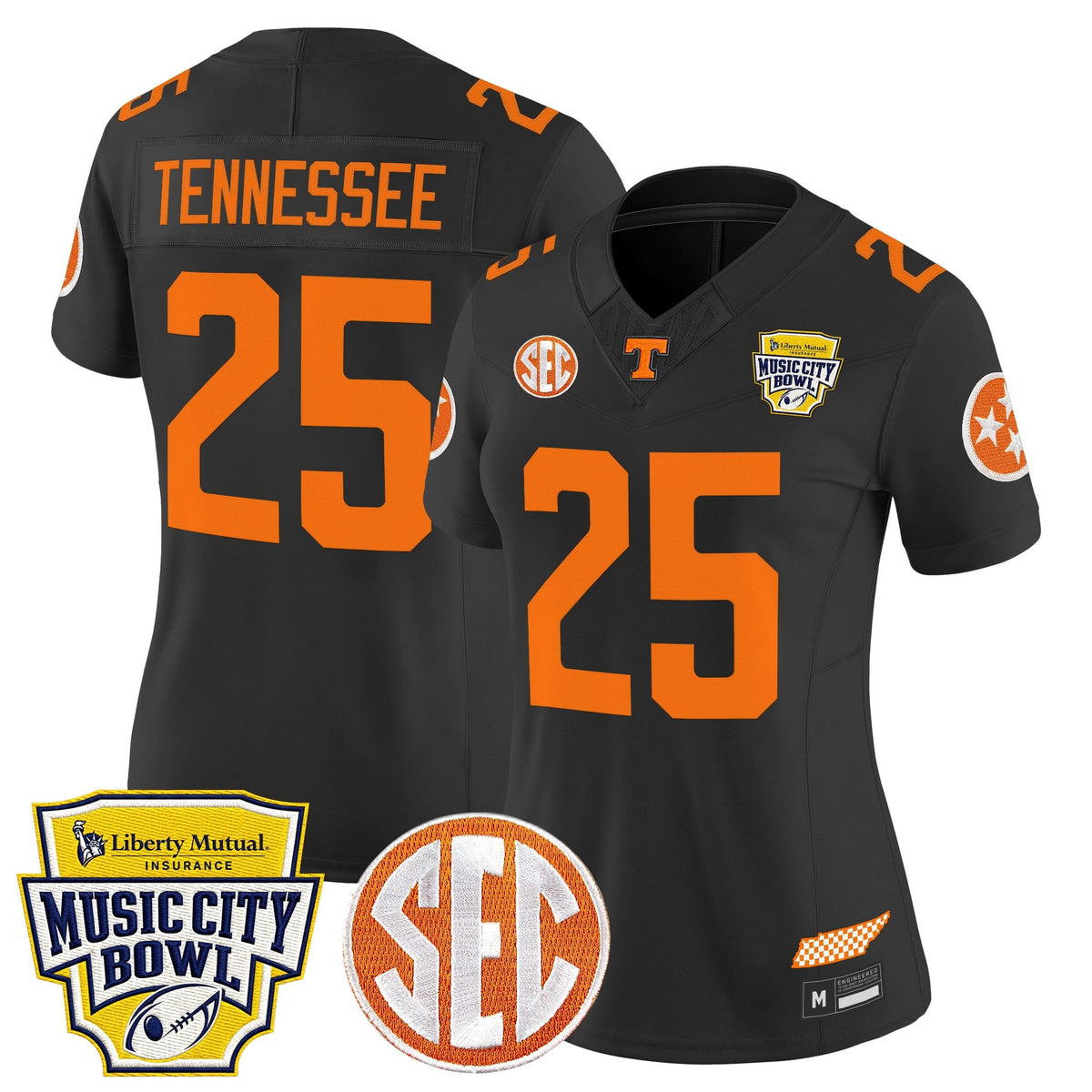 Women's Tennessee Volunteers 2025 Music City Bowl Vapor Limited Jersey - All Stitched