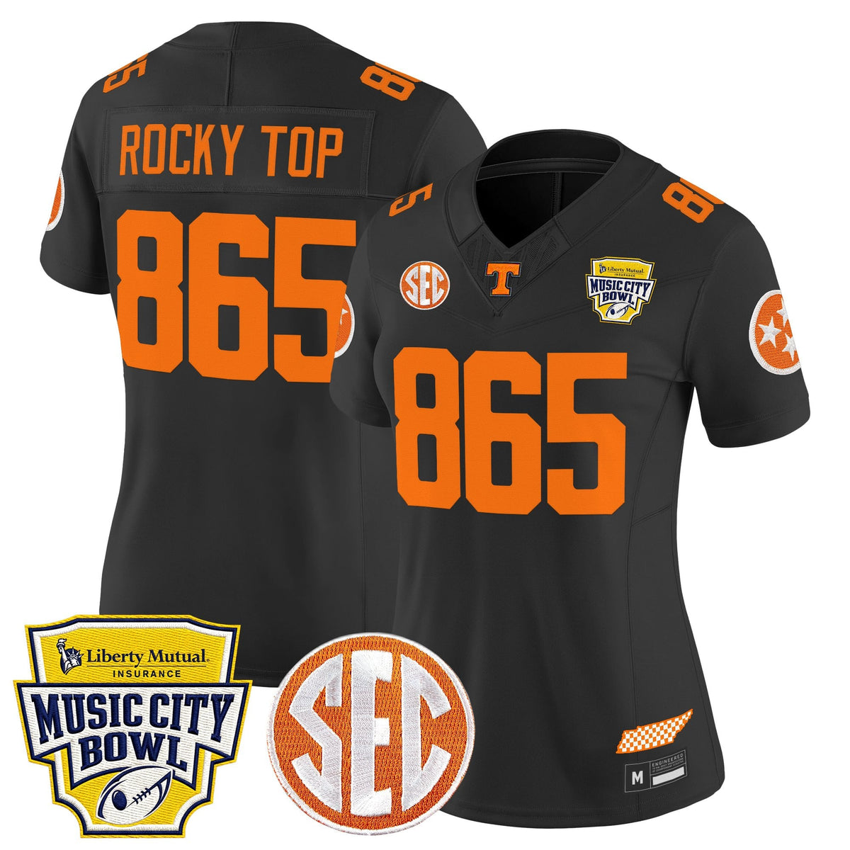 Women's Tennessee Volunteers 2025 Music City Bowl Vapor Limited Jersey - All Stitched