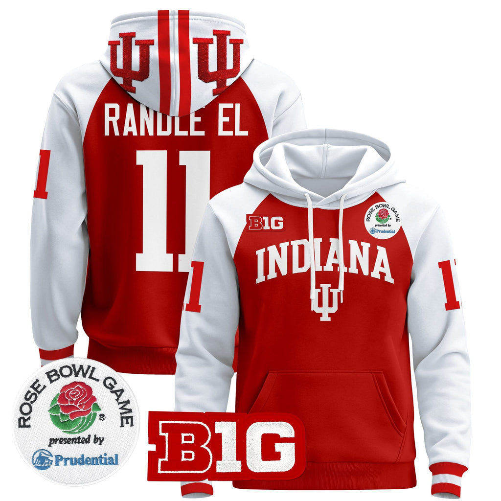 Men's Indiana Hoosiers 2025 Rose Bowl Premium Pullover Hoodie - All Stitched