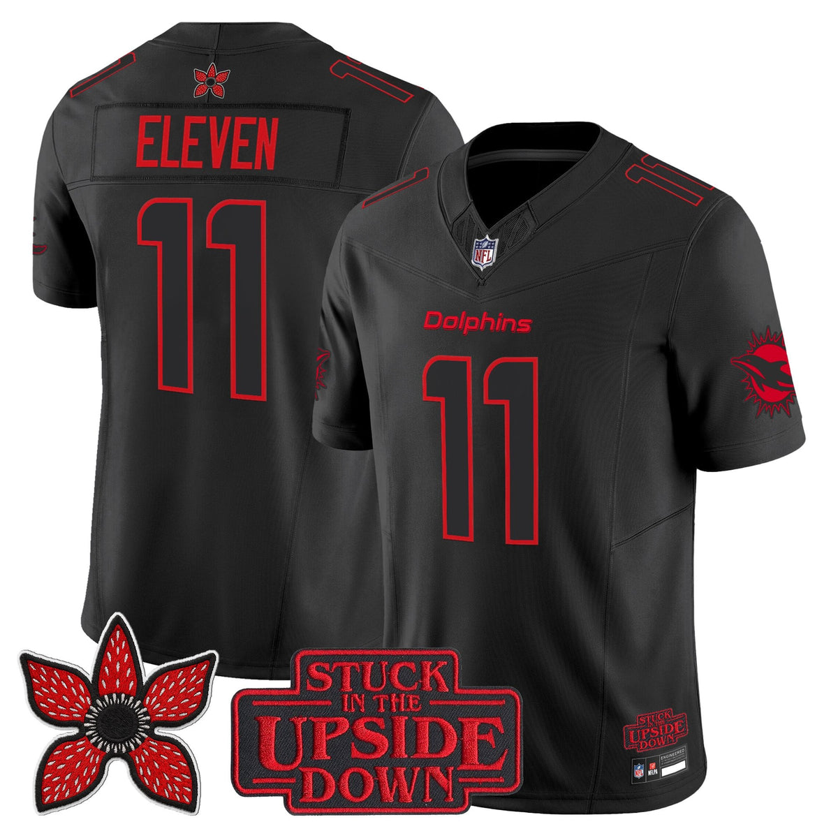 Miami Dolphins 'Stranger Things Edition' Vapor Limited Jersey - All Stitched