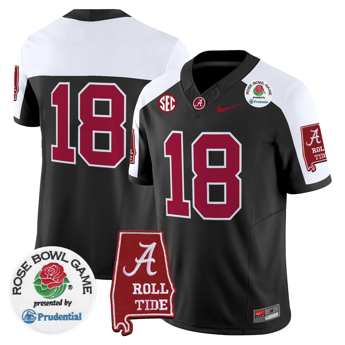 Men's Alabama Crimson Tide 2026 Rose Bowl Vapor Limited Jersey - All Stitched