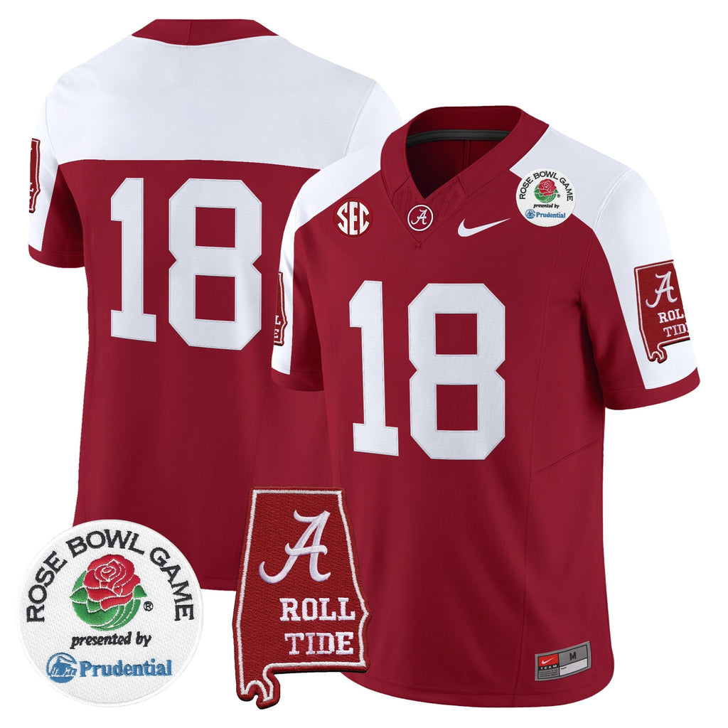 Men's Alabama Crimson Tide 2026 Rose Bowl Vapor Limited Jersey - All Stitched