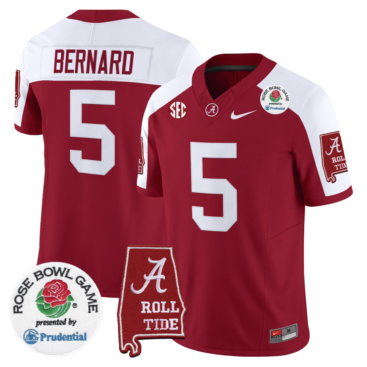 Men's Alabama Crimson Tide 2026 Rose Bowl Vapor Limited Jersey - All Stitched