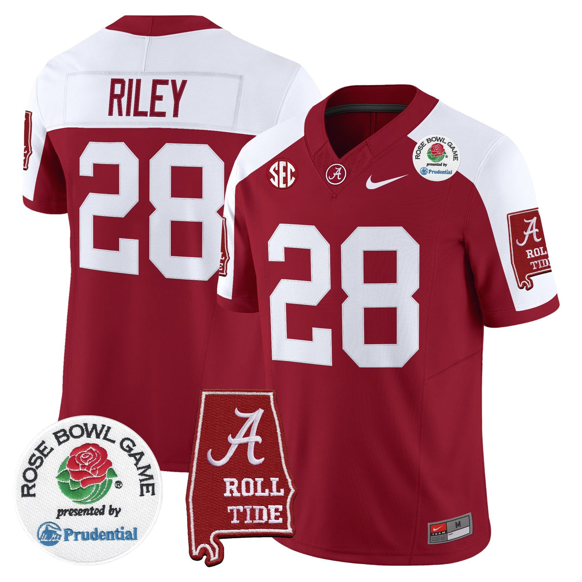 Men's Alabama Crimson Tide 2026 Rose Bowl Vapor Limited Jersey - All Stitched