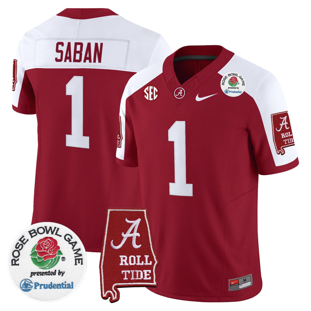 Men's Alabama Crimson Tide 2026 Rose Bowl Vapor Limited Jersey - All Stitched