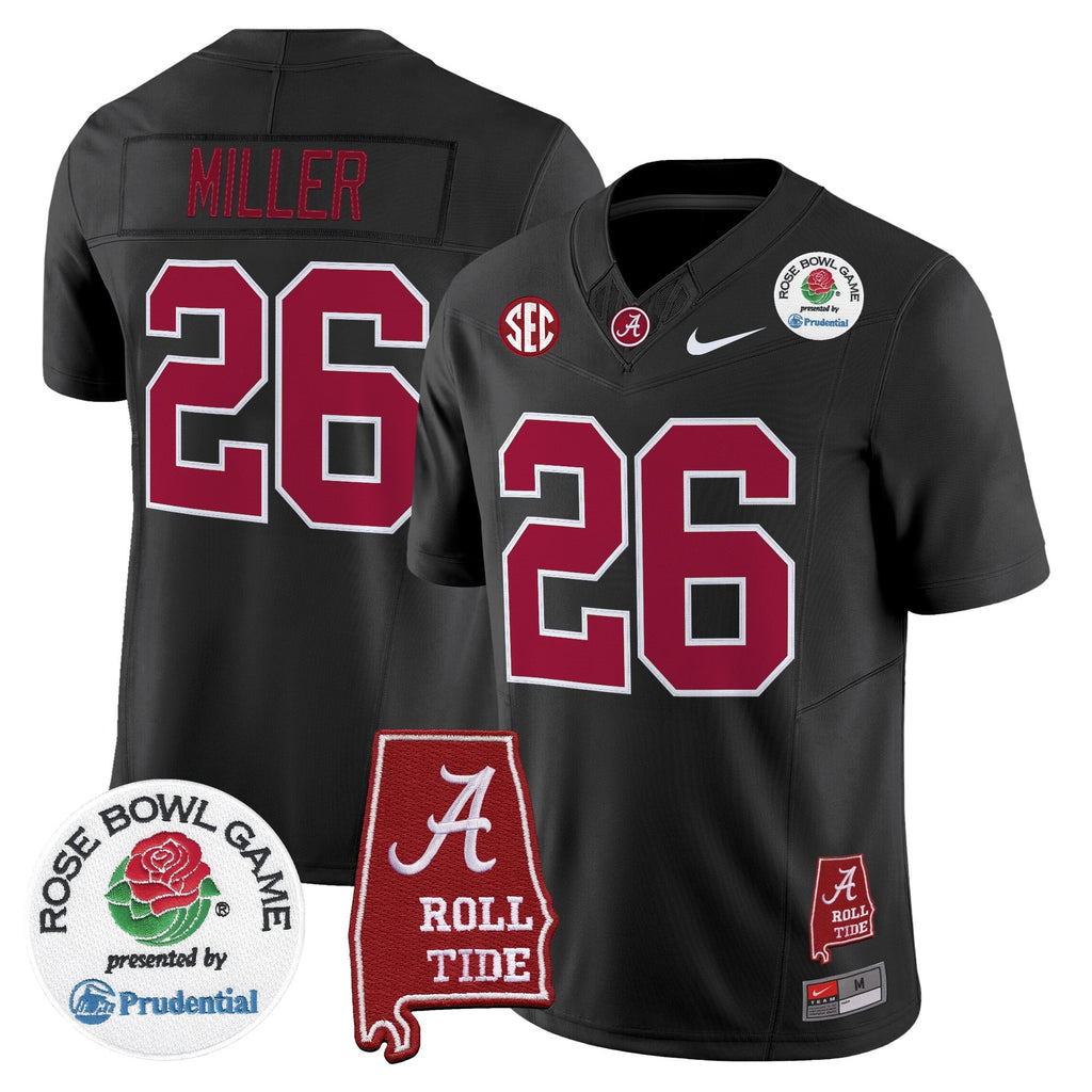 Men's Alabama Crimson Tide 2026 Rose Bowl Vapor Limited Jersey - All Stitched